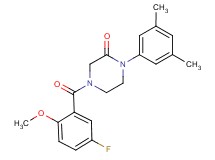 1-(3,5-dimethylphenyl)-4-(5-fluoro-2-methoxybenzoyl)-2-piperazinone