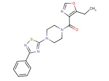 1-[(5-ethyl-1,3-oxazol-4-yl)carbonyl]-4-(3-phenyl-1,2,4-thiadiazol-5-yl)piperazine trifluoroacetate