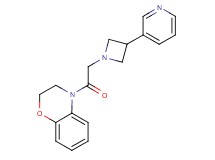4-{[3-(3-pyridinyl)-1-azetidinyl]acetyl}-3,4-dihydro-2H-1,4-benzoxazine