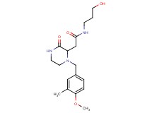 N-(3-hydroxypropyl)-2-[1-(4-methoxy-3-methylbenzyl)-3-oxo-2-piperazinyl]acetamide