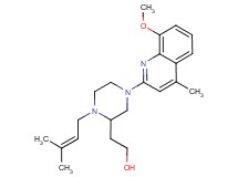 2-[4-(8-methoxy-4-methyl-2-quinolinyl)-1-(3-methyl-2-buten-1-yl)-2-piperazinyl]ethanol