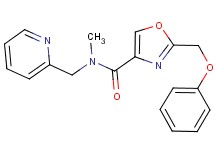 N-methyl-2-(phenoxymethyl)-N-(2-pyridinylmethyl)-1,3-oxazole-4-carboxamide