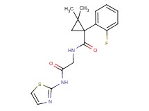 1-(2-fluorophenyl)-2,2-dimethyl-N-[2-oxo-2-(1,3-thiazol-2-ylamino)ethyl]cyclopropanecarboxamide