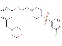 4-[3-(2-{4-[(3-chlorophenyl)sulfonyl]-1-piperazinyl}ethoxy)benzyl]morpholine