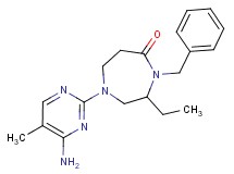 1-(4-amino-5-methylpyrimidin-2-yl)-4-benzyl-3-ethyl-1,4-diazepan-5-one