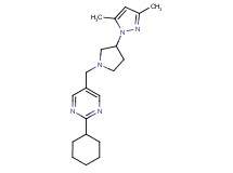 2-cyclohexyl-5-{[3-(3,5-dimethyl-1H-pyrazol-1-yl)-1-pyrrolidinyl]methyl}pyrimidine