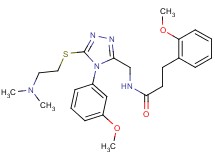 N-{[5-{[2-(dimethylamino)ethyl]thio}-4-(3-methoxyphenyl)-4H-1,2,4-triazol-3-yl]methyl}-3-(2-methoxyphenyl)propanamide