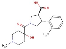 (3S*,4R*)-1-[(4-hydroxy-1-methylpiperidin-4-yl)carbonyl]-4-(2-methylphenyl)pyrrolidine-3-carboxylic acid