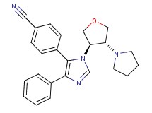 4-{4-phenyl-1-[(3R*,4R*)-4-pyrrolidin-1-yltetrahydrofuran-3-yl]-1H-imidazol-5-yl}benzonitrile