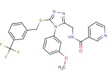 N-[(4-(3-methoxyphenyl)-5-{[3-(trifluoromethyl)benzyl]thio}-4H-1,2,4-triazol-3-yl)methyl]nicotinamide