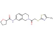 N-(2-{2-[(4-methyl-1,3-thiazol-2-yl)thio]acetyl}-1,2,3,4-tetrahydro-7-isoquinolinyl)tetrahydro-2-furancarboxamide