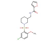 N-({1-[(5-chloro-2-methoxyphenyl)sulfonyl]-3-piperidinyl}methyl)-2-furamide