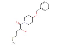1-[4-(benzyloxy)-1-piperidinyl]-4-(methylthio)-1-oxo-2-butanol