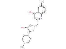 2-{[(3S*,4S*)-3-hydroxy-4-(4-methylpiperazin-1-yl)pyrrolidin-1-yl]methyl}-6-methylquinolin-4-ol