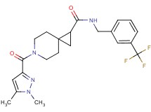 6-[(1,5-dimethyl-1H-pyrazol-3-yl)carbonyl]-N-[3-(trifluoromethyl)benzyl]-6-azaspiro[2.5]octane-1-carboxamide