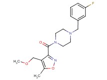 1-(3-fluorobenzyl)-4-{[4-(methoxymethyl)-5-methylisoxazol-3-yl]carbonyl}piperazine