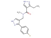 3-ethyl-N-{[3-(4-fluorophenyl)-1H-pyrazol-4-yl]methyl}-N-methyl-1H-pyrazole-4-carboxamide