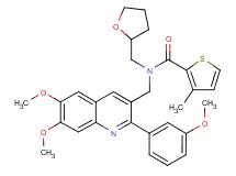 N-{[6,7-dimethoxy-2-(3-methoxyphenyl)-3-quinolinyl]methyl}-3-methyl-N-(tetrahydro-2-furanylmethyl)-2-thiophenecarboxamide