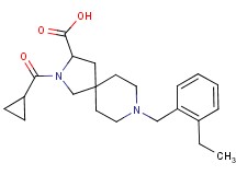 2-(cyclopropylcarbonyl)-8-(2-ethylbenzyl)-2,8-diazaspiro[4.5]decane-3-carboxylic acid