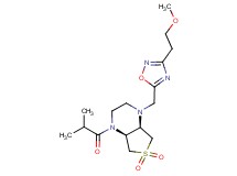 (4aR*,7aS*)-1-isobutyryl-4-{[3-(2-methoxyethyl)-1,2,4-oxadiazol-5-yl]methyl}octahydrothieno[3,4-b]pyrazine 6,6-dioxide