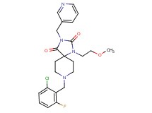 8-(2-chloro-6-fluorobenzyl)-1-(2-methoxyethyl)-3-(3-pyridinylmethyl)-1,3,8-triazaspiro[4.5]decane-2,4-dione