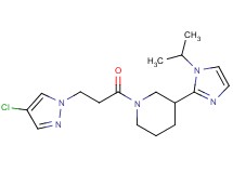 1-[3-(4-chloro-1H-pyrazol-1-yl)propanoyl]-3-(1-isopropyl-1H-imidazol-2-yl)piperidine
