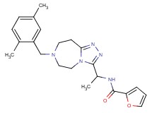 N-{1-[7-(2,5-dimethylbenzyl)-6,7,8,9-tetrahydro-5H-[1,2,4]triazolo[4,3-d][1,4]diazepin-3-yl]ethyl}-2-furamide