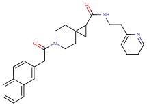 6-(2-naphthylacetyl)-N-[2-(2-pyridinyl)ethyl]-6-azaspiro[2.5]octane-1-carboxamide