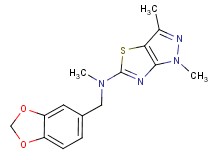 N-(1,3-benzodioxol-5-ylmethyl)-N,1,3-trimethyl-1H-pyrazolo[3,4-d][1,3]thiazol-5-amine