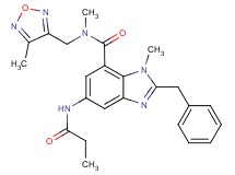 2-benzyl-N,1-dimethyl-N-[(4-methyl-1,2,5-oxadiazol-3-yl)methyl]-5-(propionylamino)-1H-benzimidazole-7-carboxamide