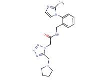 N-[2-(2-methyl-1H-imidazol-1-yl)benzyl]-2-[5-(pyrrolidin-1-ylmethyl)-1H-tetrazol-1-yl]acetamide