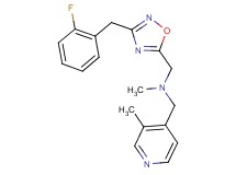 1-[3-(2-fluorobenzyl)-1,2,4-oxadiazol-5-yl]-N-methyl-N-[(3-methyl-4-pyridinyl)methyl]methanamine