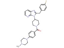 2-(4-fluorobenzyl)-3-{1-[4-(4-methyl-1-piperazinyl)benzoyl]-4-piperidinyl}-3H-imidazo[4,5-b]pyridine