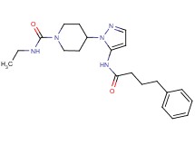 N-ethyl-4-{5-[(4-phenylbutanoyl)amino]-1H-pyrazol-1-yl}-1-piperidinecarboxamide