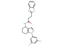 3-(1,3-benzothiazol-2-yl)-N-[1-(3,5-difluorophenyl)-4,5,6,7-tetrahydro-1H-indazol-4-yl]propanamide