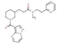 N-methyl-3-[1-(pyrazolo[1,5-a]pyrimidin-3-ylcarbonyl)-3-piperidinyl]-N-[2-(2-pyridinyl)ethyl]propanamide