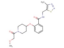 2-{[1-(methoxyacetyl)piperidin-4-yl]oxy}-N-[(4-methyl-1,2,3-thiadiazol-5-yl)methyl]benzamide
