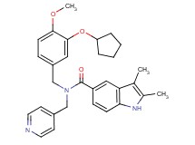 N-[3-(cyclopentyloxy)-4-methoxybenzyl]-2,3-dimethyl-N-(4-pyridinylmethyl)-1H-indole-5-carboxamide