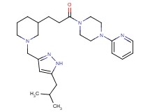 1-(3-{1-[(5-isobutyl-1H-pyrazol-3-yl)methyl]-3-piperidinyl}propanoyl)-4-(2-pyridinyl)piperazine