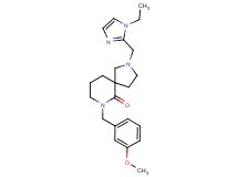 2-[(1-ethyl-1H-imidazol-2-yl)methyl]-7-(3-methoxybenzyl)-2,7-diazaspiro[4.5]decan-6-one