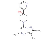 4-(3-pyridinyl)-1-(2,3,5-trimethylpyrazolo[1,5-a]pyrimidin-7-yl)-4-piperidinol