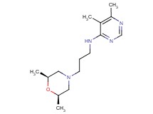 N-{3-[(2R*,6S*)-2,6-dimethylmorpholin-4-yl]propyl}-5,6-dimethylpyrimidin-4-amine