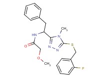 N-(1-{5-[(2-fluorobenzyl)thio]-4-methyl-4H-1,2,4-triazol-3-yl}-2-phenylethyl)-2-methoxyacetamide
