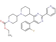 ethyl 3-[5-(2-fluorophenyl)-2-(3-pyridinyl)-4-pyrimidinyl]-1,4'-bipiperidine-1'-carboxylate