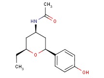 N-[(2S*,4R*,6S*)-2-ethyl-6-(4-hydroxyphenyl)tetrahydro-2H-pyran-4-yl]acetamide