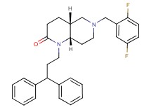 (4aR*,8aS*)-6-(2,5-difluorobenzyl)-1-(3,3-diphenylpropyl)octahydro-1,6-naphthyridin-2(1H)-one