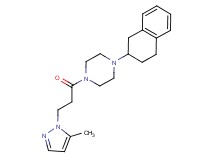 1-[3-(5-methyl-1H-pyrazol-1-yl)propanoyl]-4-(1,2,3,4-tetrahydro-2-naphthalenyl)piperazine