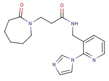 N-{[2-(1H-imidazol-1-yl)-3-pyridinyl]methyl}-3-(2-oxo-1-azepanyl)propanamide
