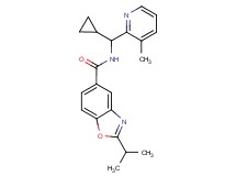 N-[cyclopropyl(3-methylpyridin-2-yl)methyl]-2-isopropyl-1,3-benzoxazole-5-carboxamide
