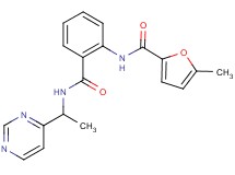 5-methyl-N-[2-({[1-(4-pyrimidinyl)ethyl]amino}carbonyl)phenyl]-2-furamide